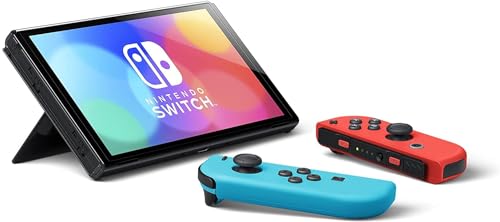 Image of Nintendo Switch OLED Model, Console with Joy-Con (Neon Blue & Neon Red)