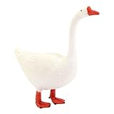 GANAZONO Swan Model 1.56 Inch Outdoor Goose Statue Plastic Yard Sculpture for Patio Lawn Garden Decor