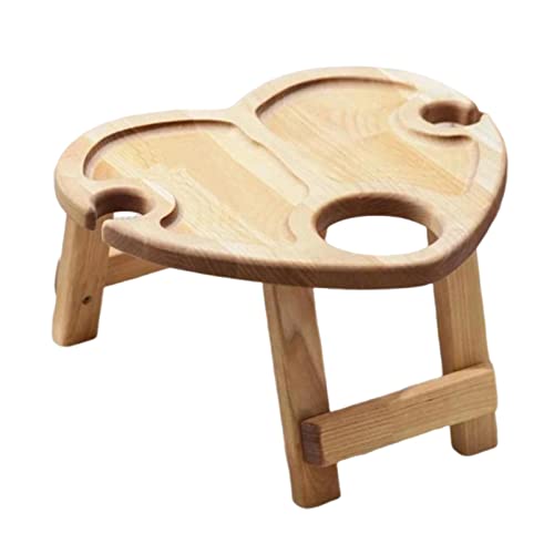 Mesa de piquenique de vinho,Mesa de piquenique com área de trabalho de coração | Mesa de vinho e lan