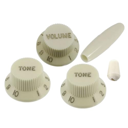Strat Knob Set 1-Vol 2-Tone 1-Switch Knob 1-Tip Parch