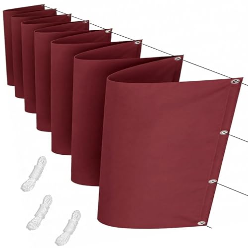 Voile d'ombrage rétractable rouge rouille 2x6.9m rectangulaire imperméable - 2