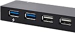 Amazon Basics USB 3.0 10-Port HUB avec AC Adaptateur noir