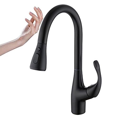 Rubinetti, Rubinetto per lavello da cucina per bar Agriturismo commerciale, Rubinetto da cucina con sensore touch intelligente estraibile in ottone, Rubinetto per acqua da cucina con sensore, Gru