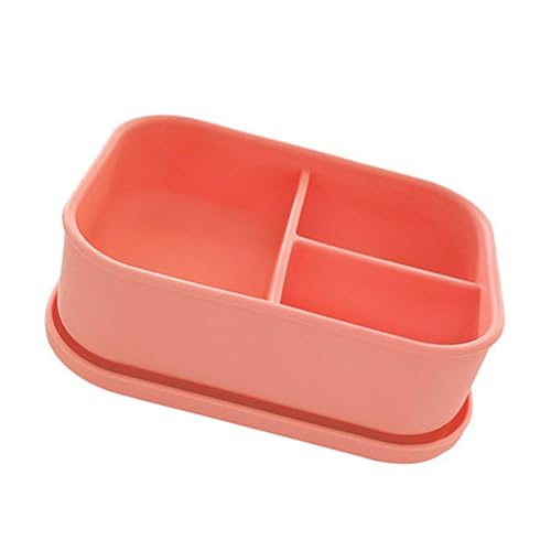 Caja de comida a prueba de fugas de 800 ml, caja de almuerzo para preparación de comidas, caja de frutas, contenedor de almacenamiento de alimentos con textura de silicona