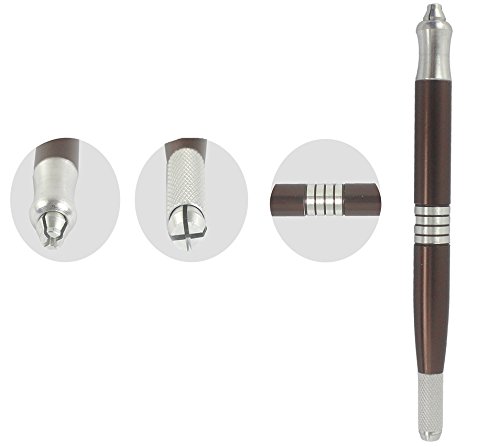 Xiaoyu 3D Doppelkopf Microblading Stift – Manuelles Werkzeug Für Permanente Augenbrauen (blau)