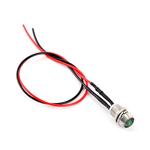 Moonyeu LED Voyant de Indicateur, 4 pcs 12V 8 mm LED Panneau Pilote Tableau de Bord Avertissement Lampe Témoin Ampoules Indicateur Dash Voyant Lumière pour...