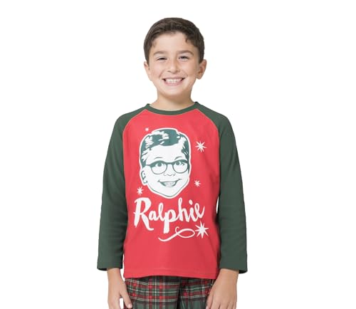 A Christmas Story Boys Ralphie Glasses Triple Dog Dare You Christmas Holiday Plaid Pajama Set2