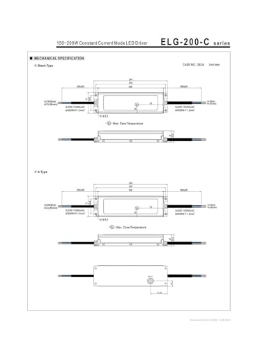 Driver LED courant constant 1050mA 200W IP65 alimentation 95-190V - 8