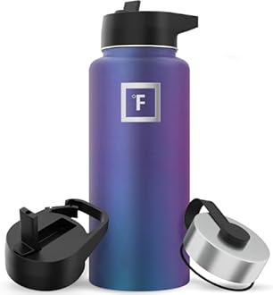 Insulated Water Bottle with Straw - 650/950/1200/1800 ml - Leakproof Double-Walled Stainless Steel Metal Drink Flask BPA-Free - Sports Travel Gym Camping Hiking Kids