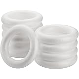 Lyellfe 10 Pieces Foam Wreath Forms, 7.7 Inch Craft Foam Circles, Round Polystyrene Rings, Craft Foam Wreath Circles for DIY, Christmas Holiday, Home Decor