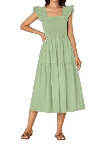 Image of Rooscier Women's A Line Smocked Midi Dress