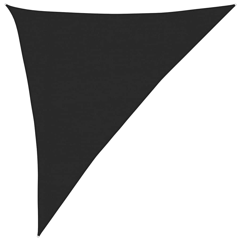 Tenda parasole triangolare in HDPE, protezione solare, 3 x 4 x 5 m, colore nero