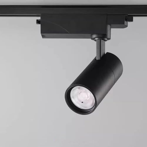 QSQEGXLK LED Track Lighting Head, Spot Ceiling Retail Light Black Adjustable Track Lighting Head for Living Room, Bedroom, Kitchen, Corridor, Art Lighting
