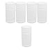 Aexit 5Pcs 150ml gauge Plastic White Wide Mouth Round Solid Powder Bottle Storage Jar