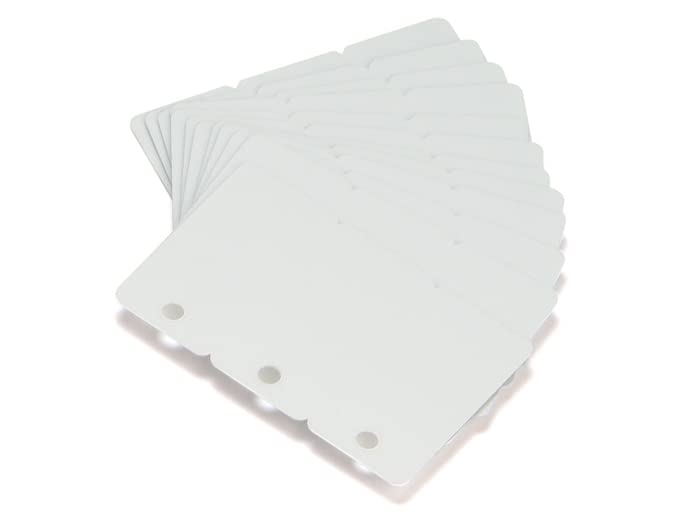 PVC Plastikkarte mit Keytag Stanzung, weiß (VPE: 100 Stück)