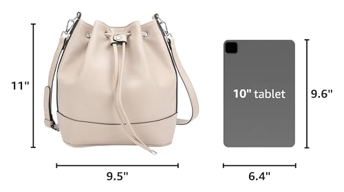 Image of AFKOMST Medium Bucket Bag for Women, Convertible Shoulder Crossbody Tote