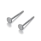 ピアス Silver925 シルバー ゴールド 18Ｋコーティング ピンクゴールド ブラック ３ｍｍ 2ｍｍ 15ｍｍ 極小 超極小 小さめ つけっぱなし 金属アレルギー対応 (ブラック, 3mm)