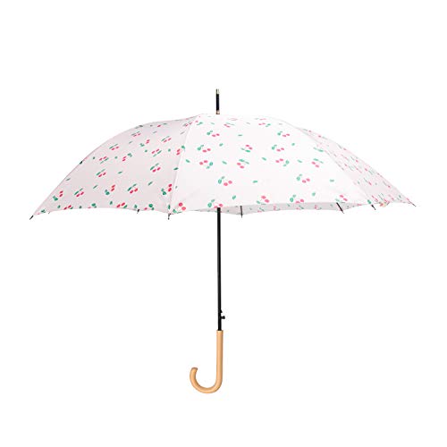 Preisvergleich Produktbild Lancoon Klassischer Regenschirm, manueller Holzgriff mit gebogenem Griff, Leichter Gartenschirm, Sonnenschutz, groß, Übergröße