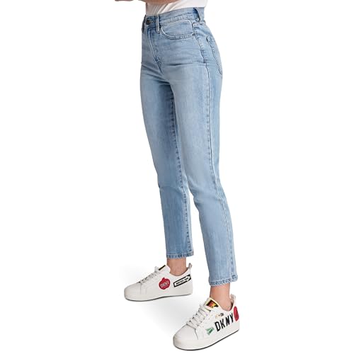 DKNY Women's Slim Straight Crop Jeans3