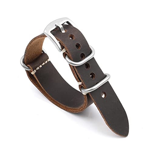 Bracelet montre vintage cuir NATAN 22mm sangle de remplacement pour montre homme