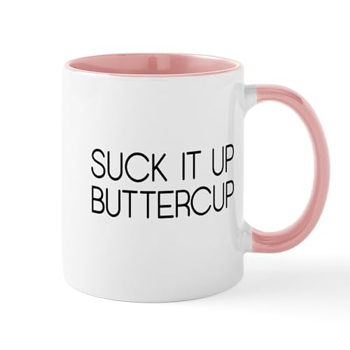 Mug de cerámica CafePress 11 oz blanco y rosa miniatura 1