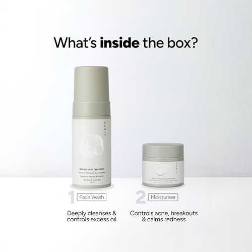 Gabit Oily Skin Essentials Kit | Kit for Women & Men with Salicylic Face Wash, Salicylic & Green Tea Face Moisturizer | 1.5% Salicylic, Deeply Cleanses & Controls Breakouts | Combo Suitable For Oily & Acne Prone Skin | 180ml