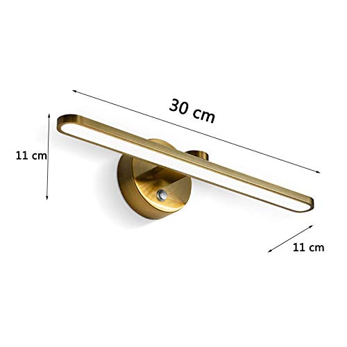 Falta de luz en el baño solucionada con aplique de espejo LED bronce 50cm 6