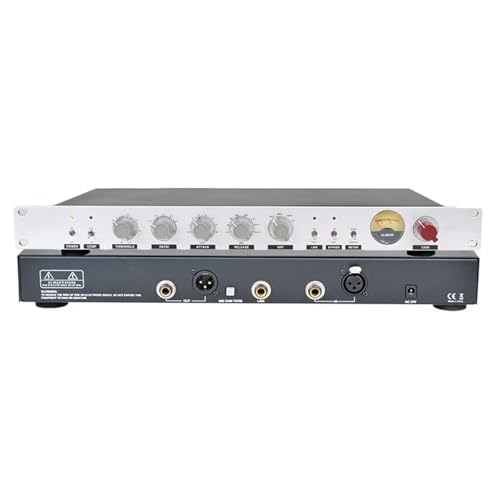 Vituord Compresseur-limiteur Audio, Processeur Dynamique Monocanal, avec Réglages De Seuil, Ratio, Attaque Et Relâchement, Format Rack 1u, pour...