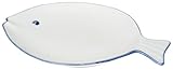 Now Designs Fish Shaped Plate, White, Set of 2