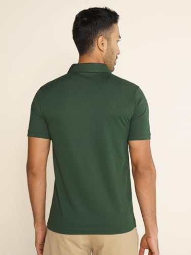 Image of DAMENSCH Constant Men's All-Degree Thermoregulating Pique Contrast Neck Polo T-Shirt