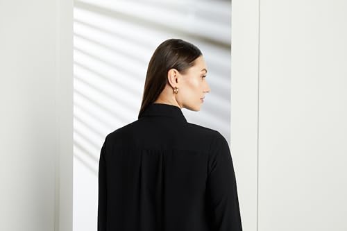 Image of Symbol Premium Women's Polyester Soft Formal Shirt (Button Down | Regular Fit | Desk-to-Dinner) (Available in Plus Sizes)