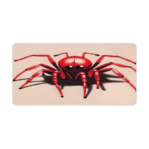 Alfombrilla de Escritorio Roja con Base Antideslizante 60x30 cm