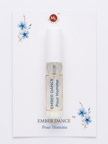 Image of MYSTIC AURA Ember Dance Pour Homme | Eau de Parfum for Men | 3 ml | Spicy Aromatic Fragrance | Long Lasting Luxury Scent | Vegan & IFRA Compliant