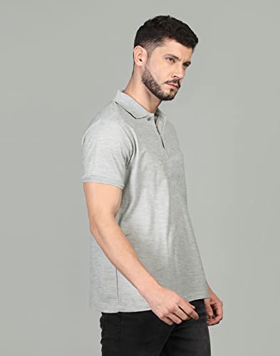 Image of INKKR Men's Casual Polo Neck Half Sleeve Solid T-Shirt (Pack-3)