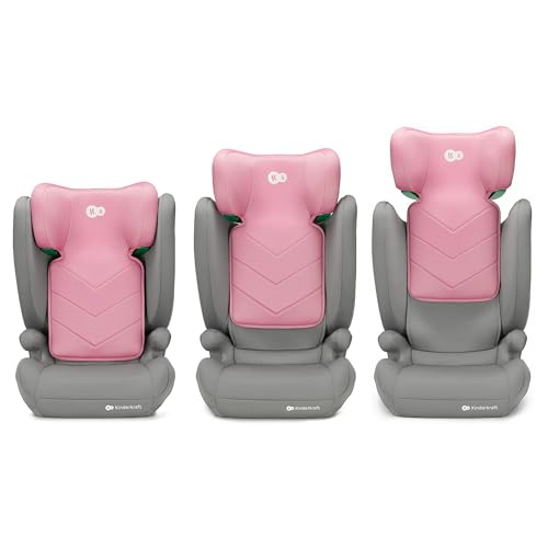 Kinderkraft I-Spark I-Size Baby Car Seat, Group 2/3, 100-150 cm, from 3.5 to 12 Years, 15 to 36 Kg, Light (4.5 Kg), 3-Point Seat Belt, Side Protection, Pink - Image 5