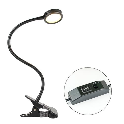 NUOBESTY LED Clip Reading Light Brightness Color Modes Flexible Gooseneck Book Lamp for Bed Desk and Headboard Eye Friendly LED Light for Night Reading Black