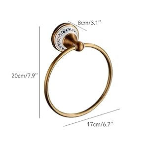 Towel Ring Antique Brass Hanger Hand Towel Holder for Bathroom Kitchen Accessories Wall MountedPorcelain Design