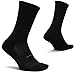 Feetures - High Performance Cushion - Crew - Athletic Running Socks for Men and Women - Black - Size X-Large