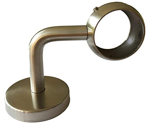 Edelstahl Handlaufhalterung 42.4mm System - Handlauf Halter für Geländer Rohre & Holz Handlauf 1 oder 2 Stück -geschlossene Variante- (1) Cover