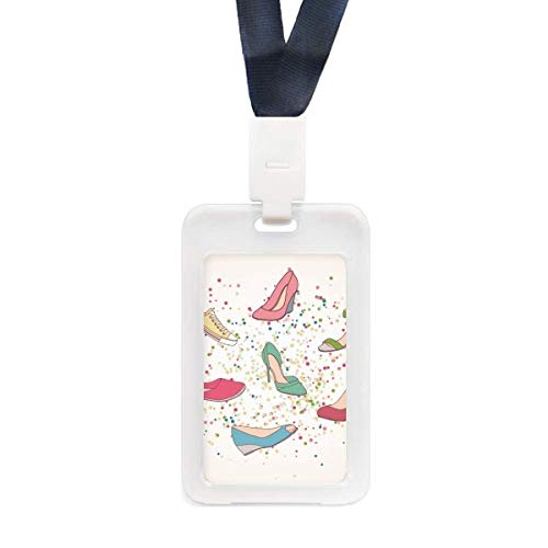 Protège carte ID motif talons hauts colorés étui transparent