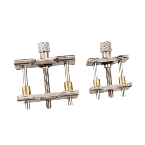 Colaxi 2ピース 時計ムーブメントクランプ 時計修理アクセサリー 多機能 メタル ユニバーサル リバーシブルケース バイス ビジネス用