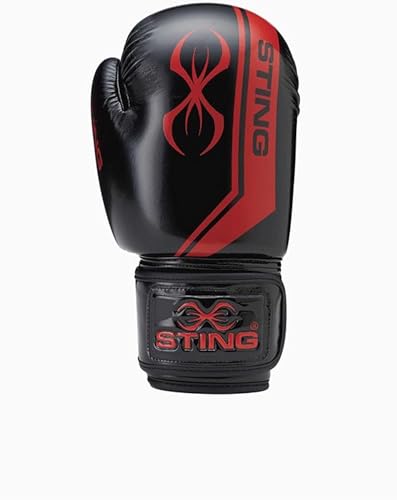 Image of STING Boxing - Armalite Boxing Gloves | for Competition & Training (16OZ, Black /RED)