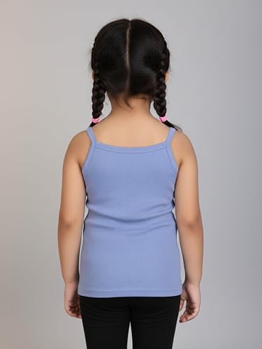 Image of KiddoPanti Girls 100% Cotton Printed Camisoles Tank Top Slips Pack of 3