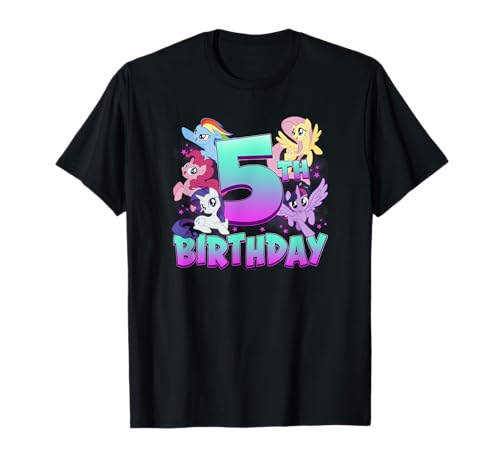 T-shirt My Little Pony 6 ans anniversaire en coton pour groupe de filles