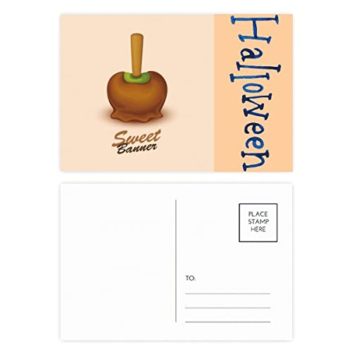 Cartes postales d'Halloween Thank Side marron et vert | Lot de 20