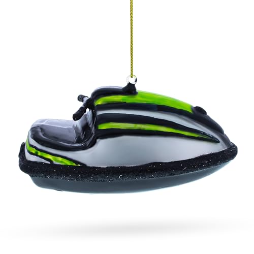 Personal Watercraft Jet Ski Blown Glass Christmas Ornament - Thumbnail 2