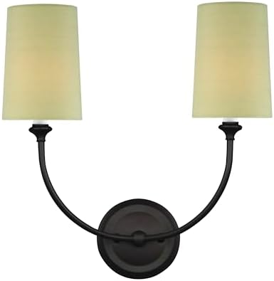 Crystorama Libby Langdon Sylvan 2 Light Dark Bronze Sconce