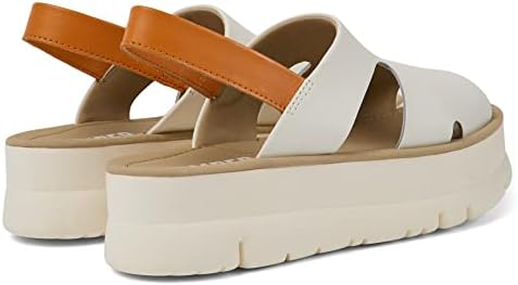 Camper Women's Wedge Sandal, White Natural, 9 | Image 3