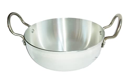 Wok aluminio con tapa 9 pulgadas 3500 ml silver