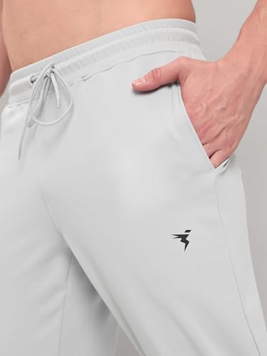 Image of TECHNOSPORT Men Mid Rise Solid Regular Fit Track Pant with Technodry, Antimicrobail for Gym, Workout, Sports and Regular Use